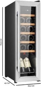 Comprar-Cecotec-Vinoteca-12-Botellas-Bolero-GrandSommelier-1230-CoolWood-Compresor