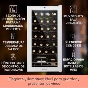 Comprar-KLARSTEIN-Vinoteca-para-Vinos-de74L-Ofertas-Nevera-Vino-Una-Zona-Proseco