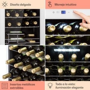 Comprar-KLARSTEIN-Vinoteca-para-Vinos-de74L-Ofertas-Nevera-Vino-Una-Zona-de-refrigeracion