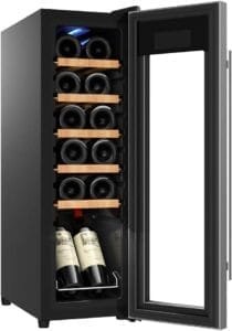 Comprar-oferta-Cecotec-Vinoteca-12-Botellas-Bolero-GrandSommelier-1230-CoolWood-Compresor